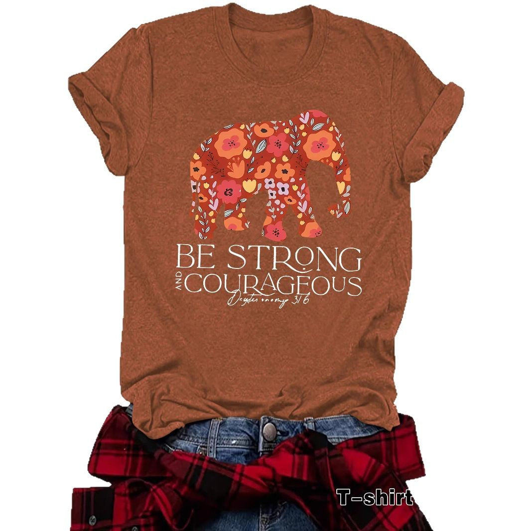 Elephant and Letter Short Sleeve
